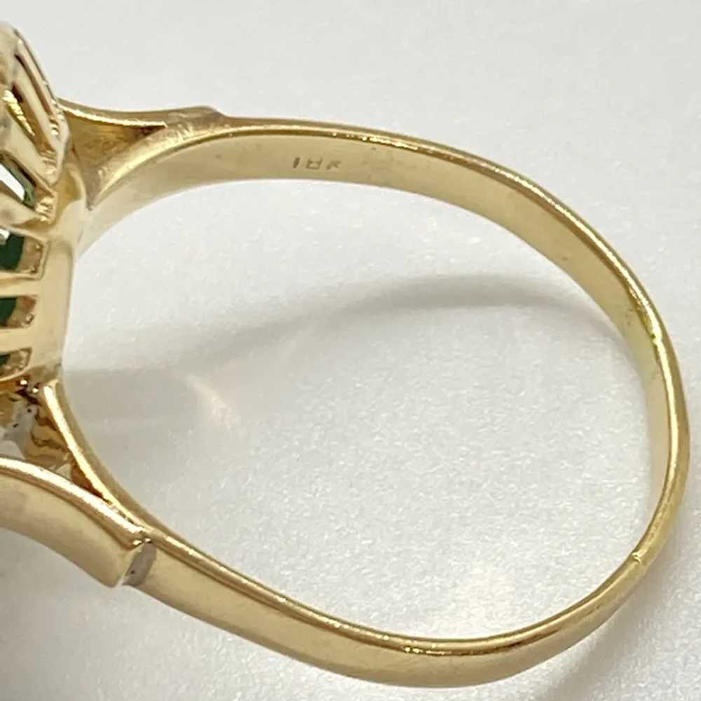 Fabulous Big Turquoise Cabochon Vintage Ring 18K … - image 8