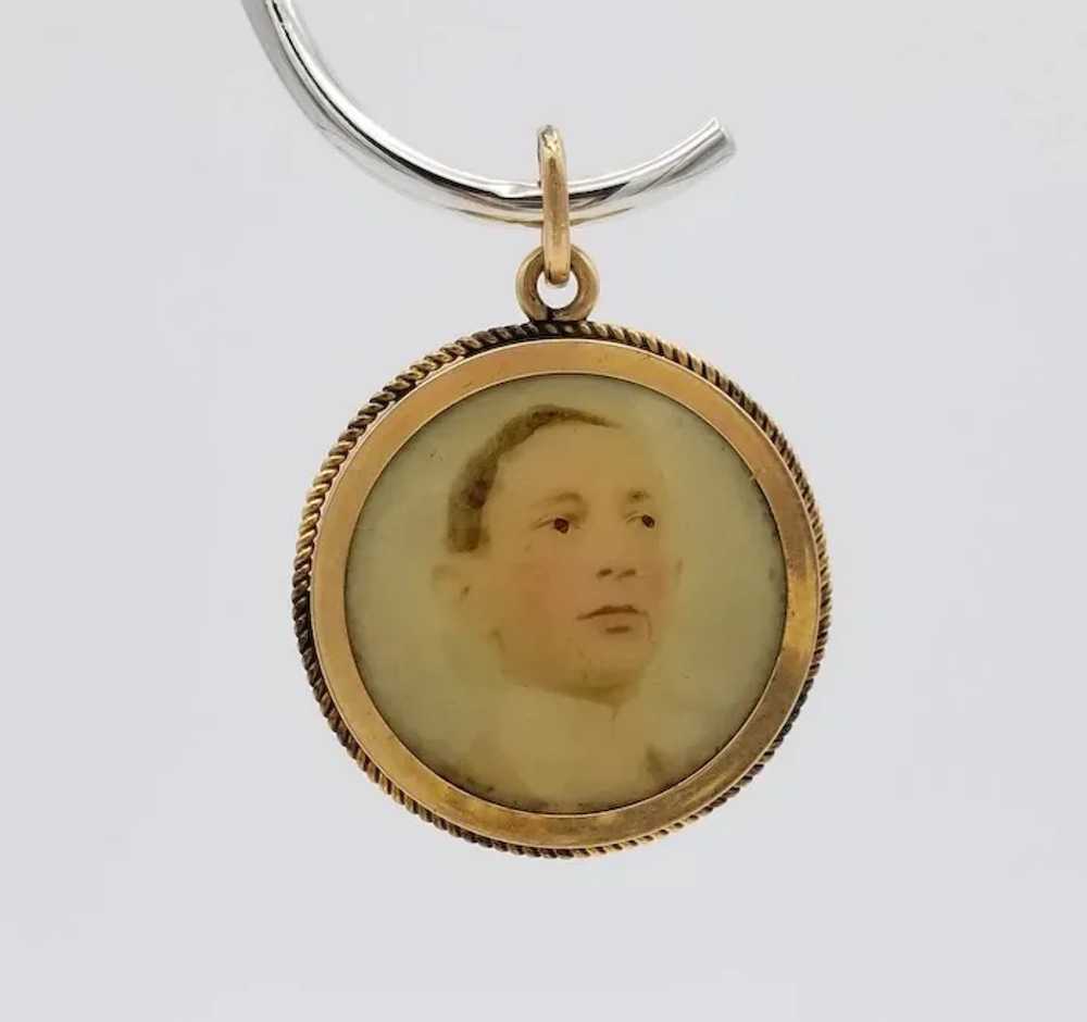 Antique Hand Painted Picture Locket - image 2