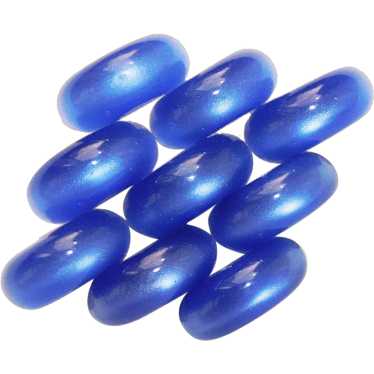 Gorgeous MOONGLOW LUCITE Blue Vintage Brooch - image 1