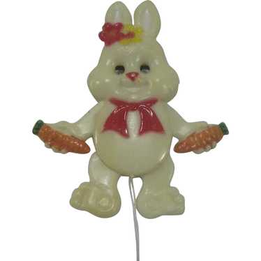 Bunny rabbit easter carrot articulated early plast