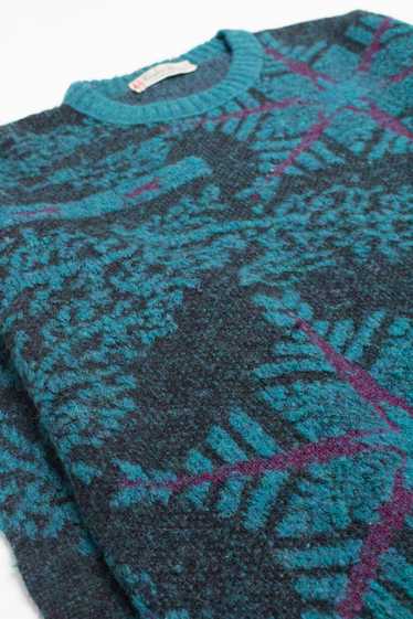 Teal Snowflakes Conte of Florence Sweater 3879