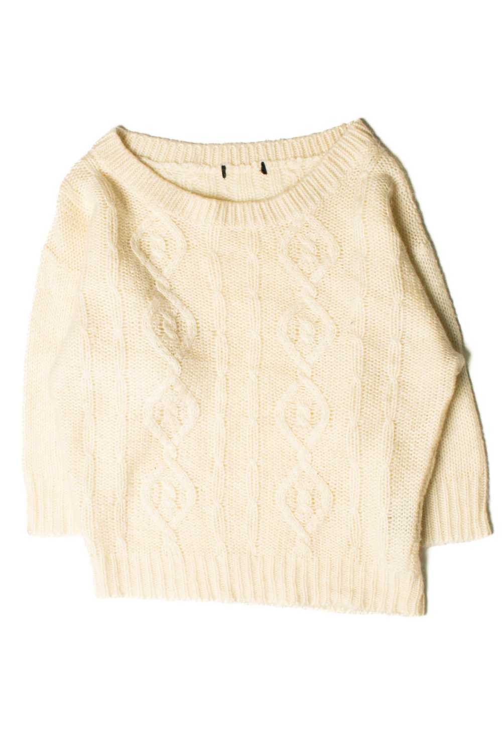 Bik Bok Diamond Stitch Vintage Fisherman Sweater - image 1