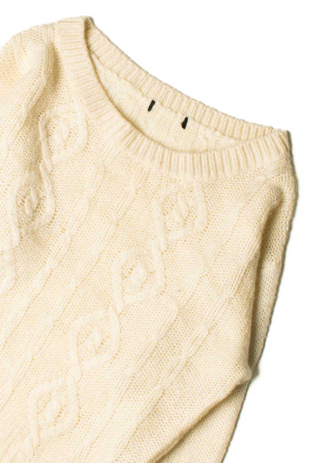 Bik Bok Diamond Stitch Vintage Fisherman Sweater - image 2