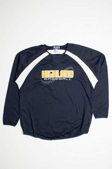 Vintage Highland Baseball Navy Blue Long Sleeved J