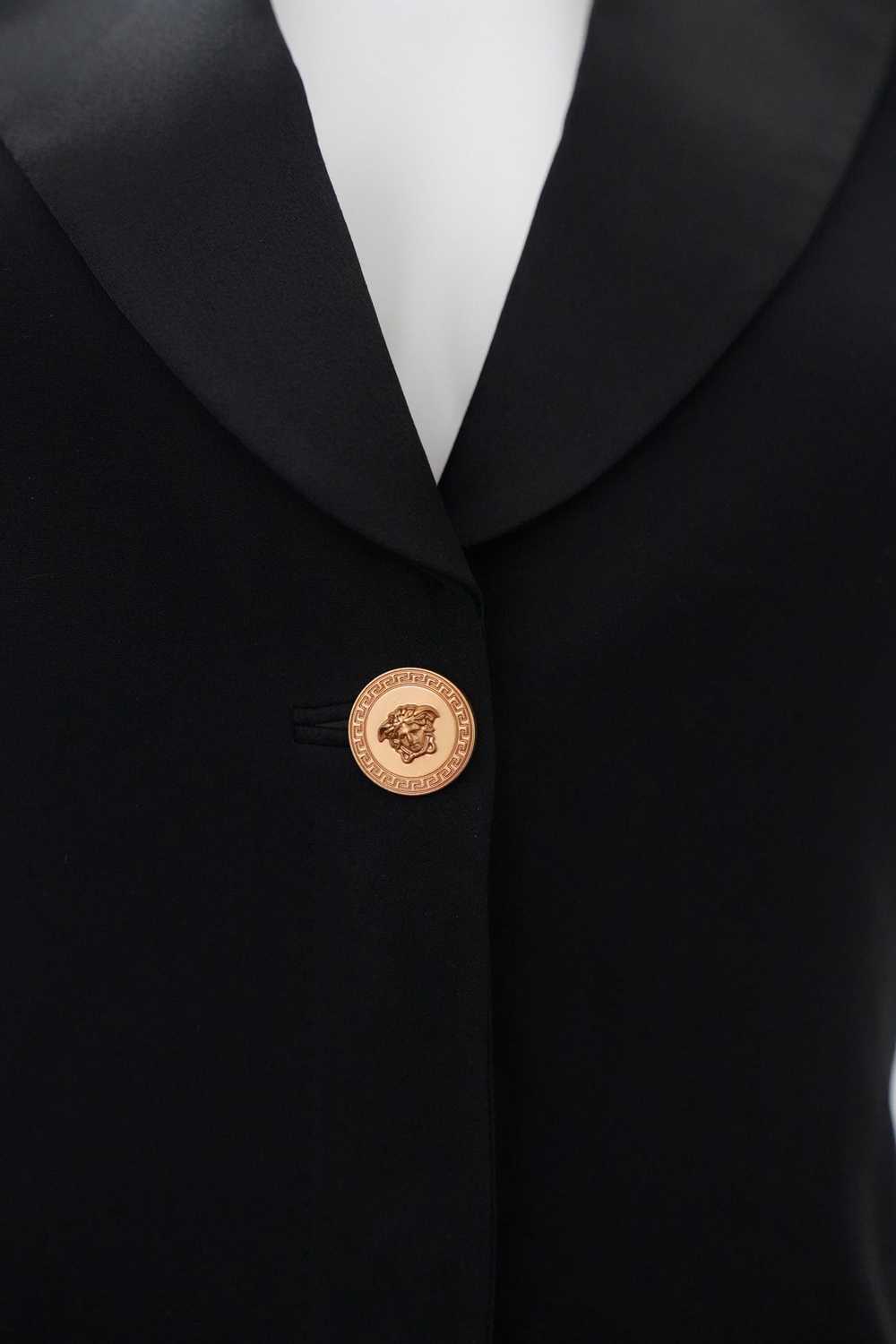 Versace VERSACE Beaded Fringe Tuxedo Dress - image 3