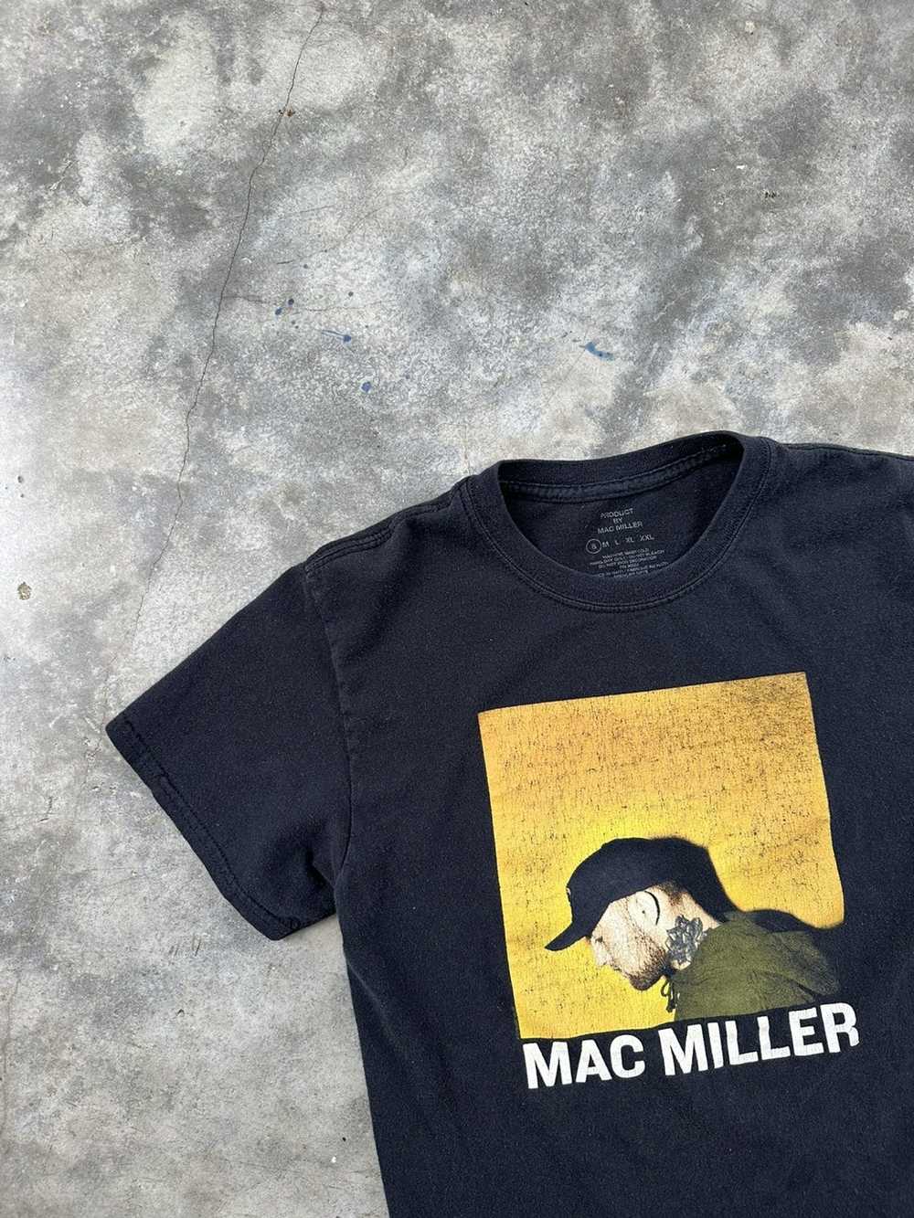 Mac Miller Mac Miller Black Photo Portrait Tee Sz. Sm… - Gem