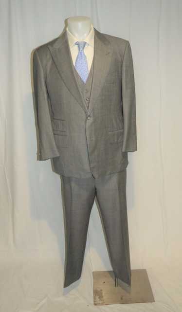 Tom Ford Base A Windsor Woven Gray Two Button Thre