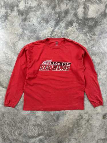 NHL × Vintage Detroit Red Wings NHL Red Long Sleev