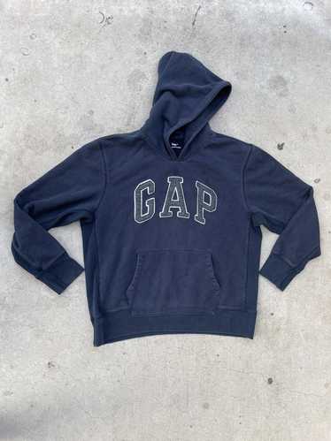 Gap Gap Blue and Grey Big logo hoodie