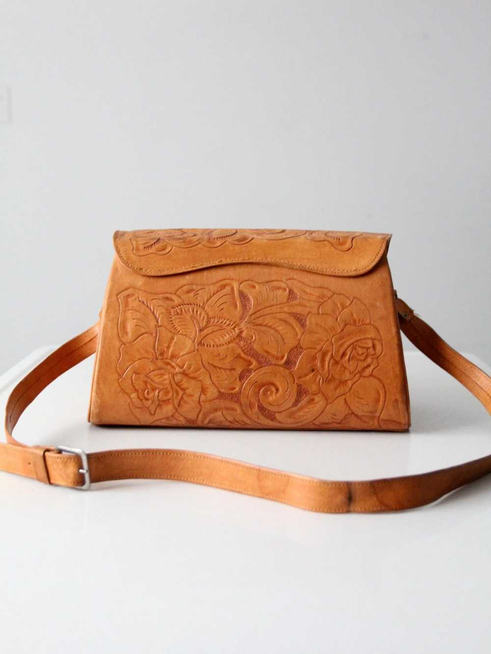 Vintage vintage70s tooled leather handbag - image 10