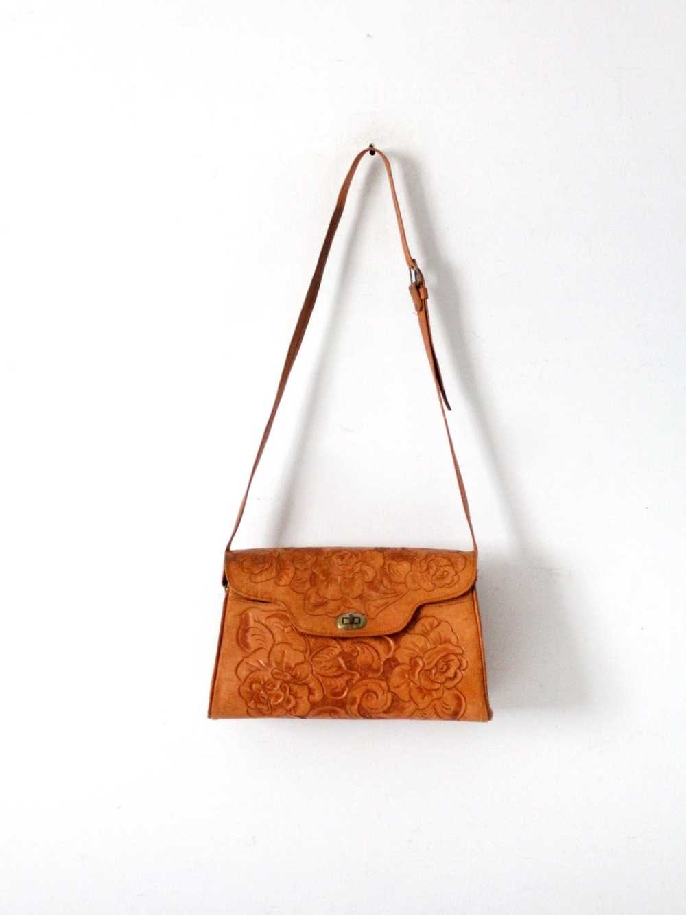 Vintage vintage70s tooled leather handbag - image 5