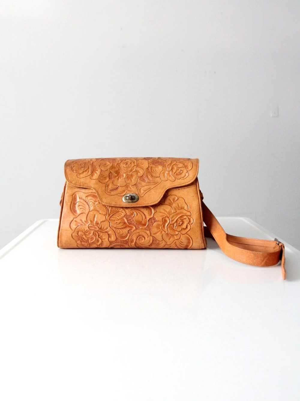 Vintage vintage70s tooled leather handbag - image 6