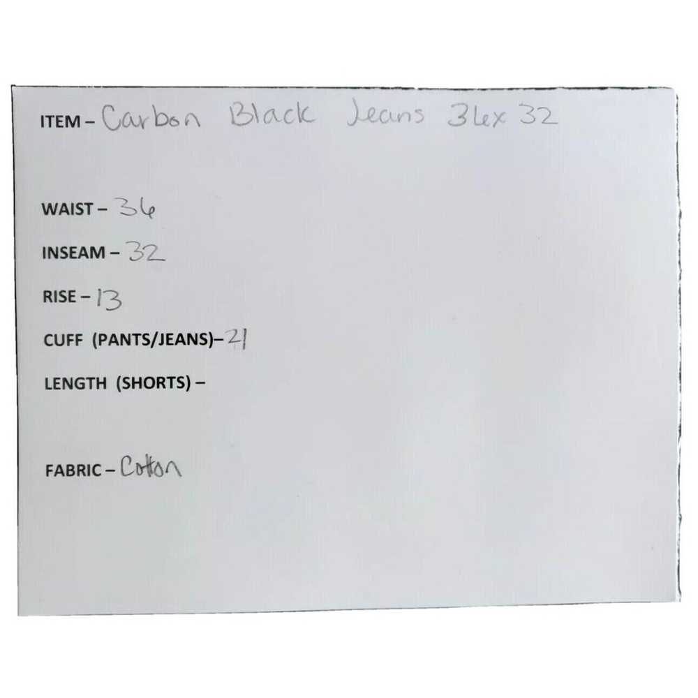 Carbon Carbon Black Jeans Men's Size 36/32 Straig… - image 6