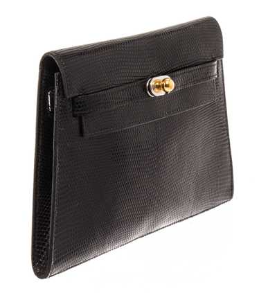 Hermes Black/Facille Sombrero II and Evercalf Leather with Lizard Les  Petits Chevaux Card Holder - Yoogi's Closet