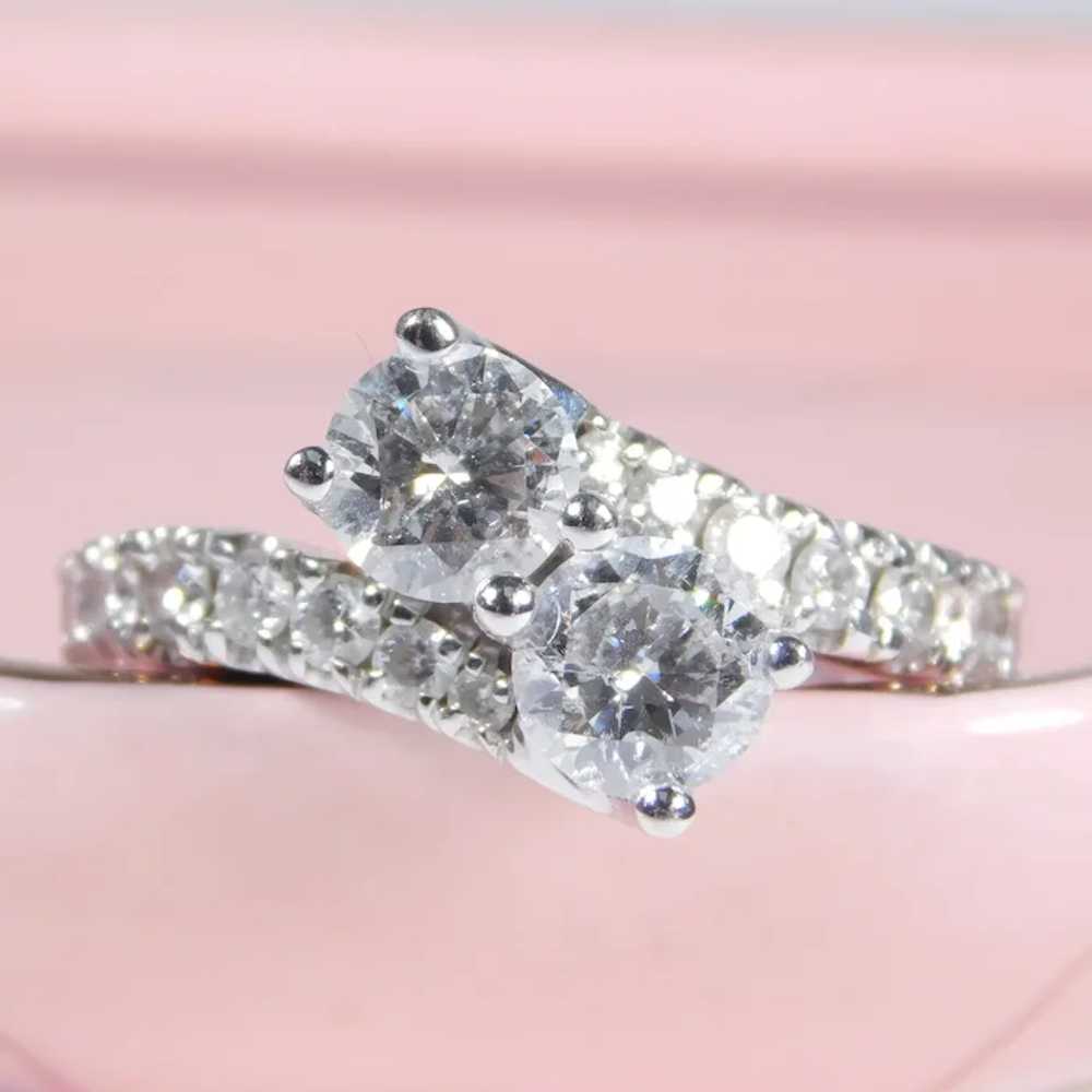 Sweet 2.20ctw Diamond Bypass Engagement Ring 14K … - image 2