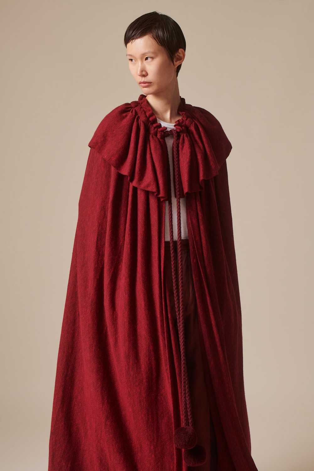 Ysl Red Knit Cape - image 1