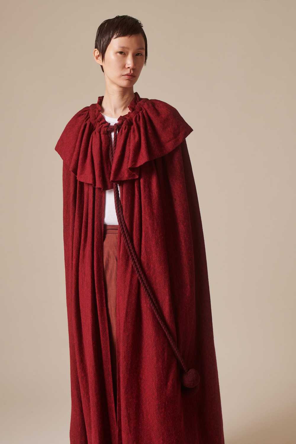 Ysl Red Knit Cape - image 4