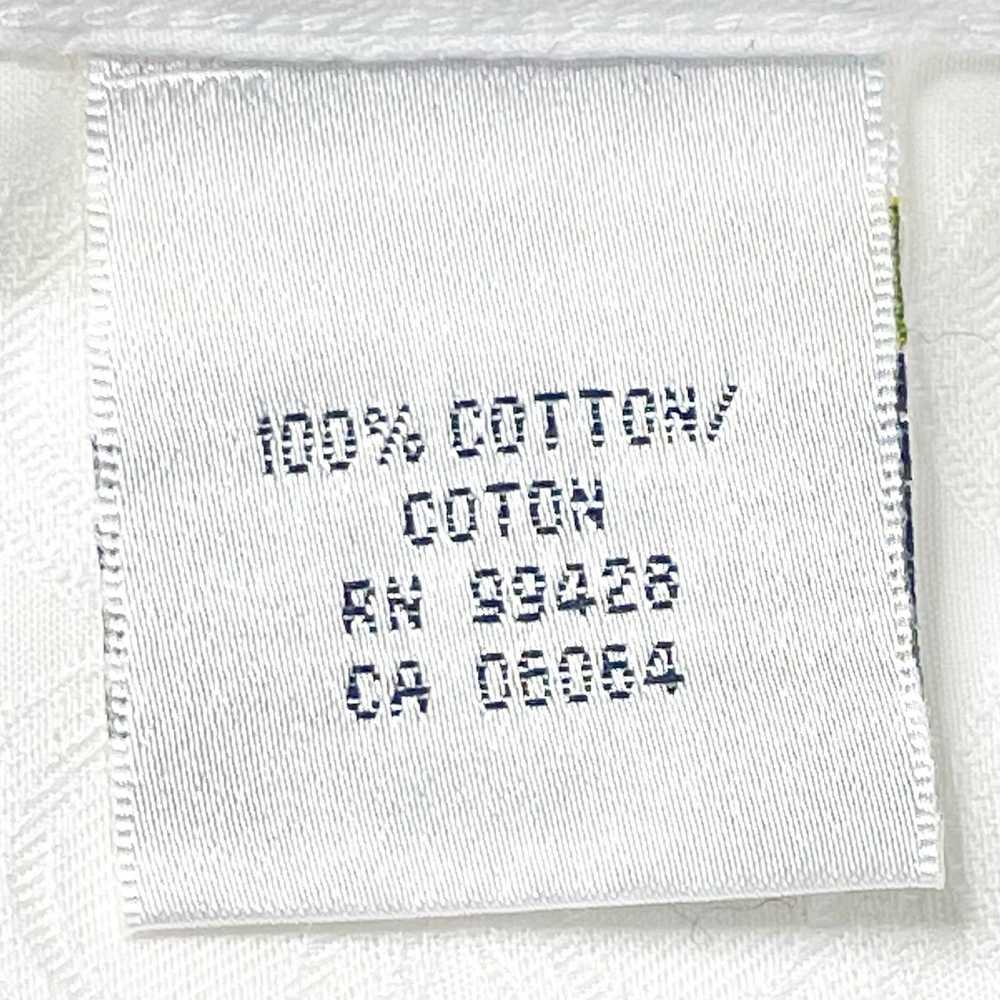 Bugatchi Bugatchi White Cotton Jacquard Button Fr… - image 4