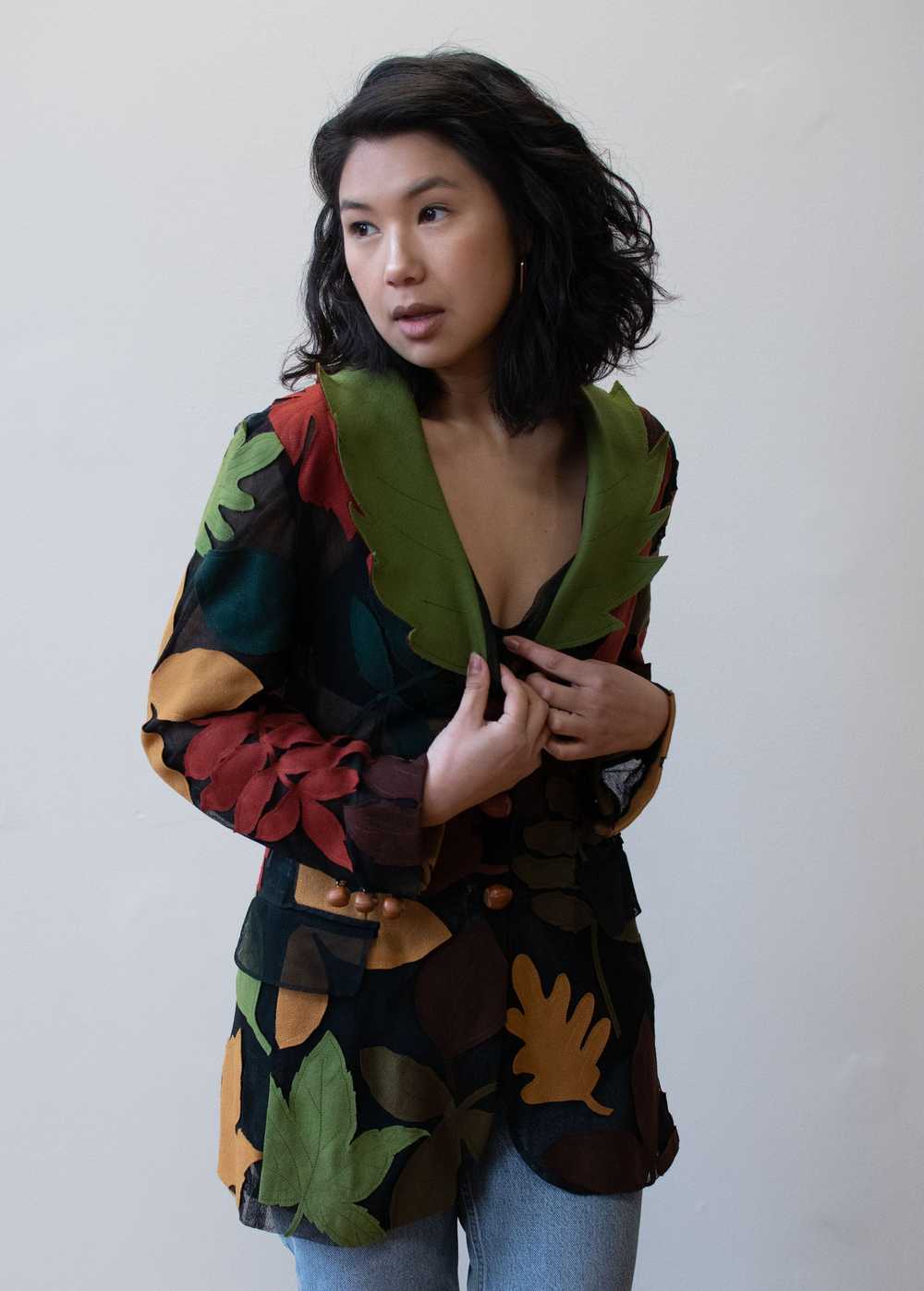 1990s Leaf Blazer | Moschino Cheap & Chic - image 4