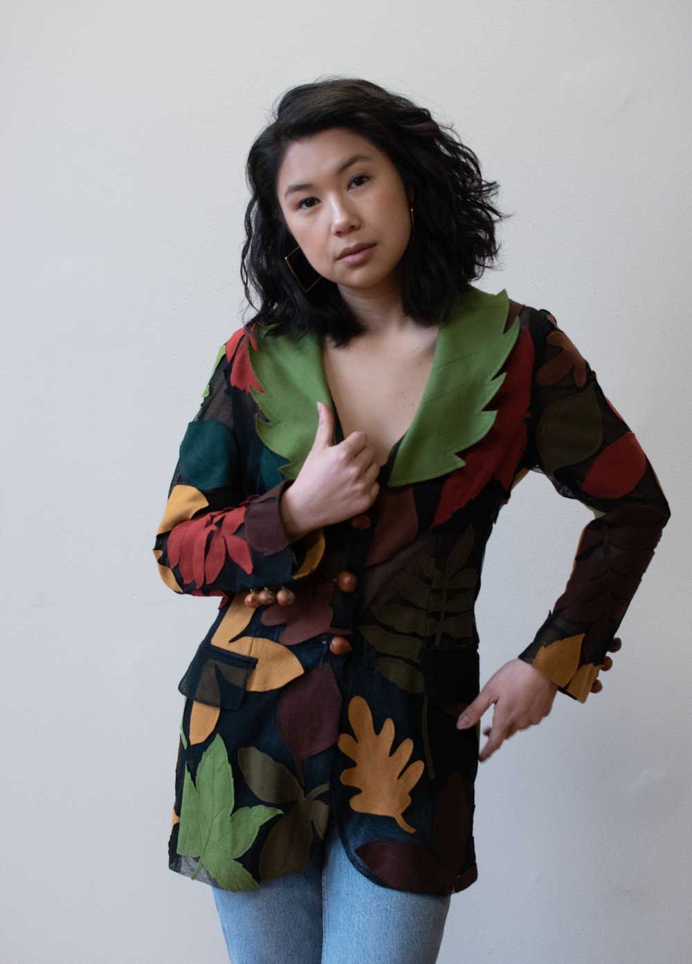 1990s Leaf Blazer | Moschino Cheap & Chic - image 5