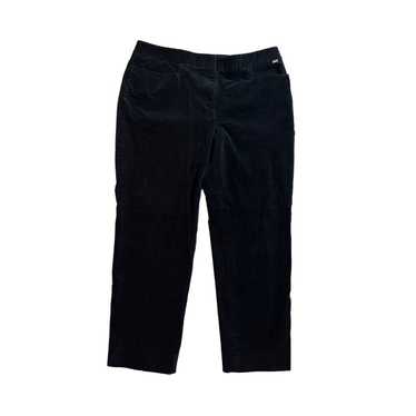 St. John Couture Black Triacetate Knit Cropped Pants w/ Cuff sz 4