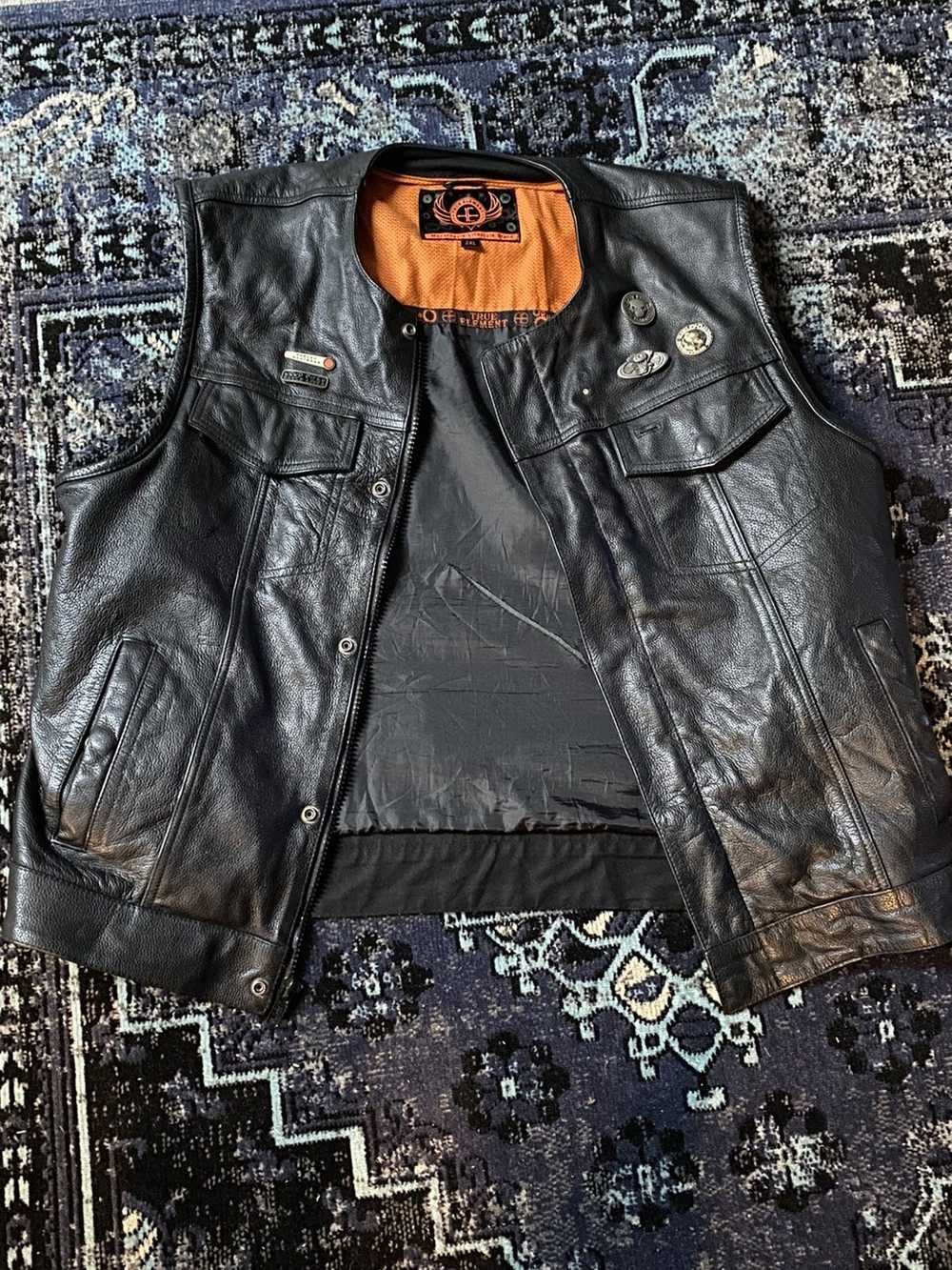 Leather Jacket × Vintage BIKERS Leather Vest Jack… - image 1