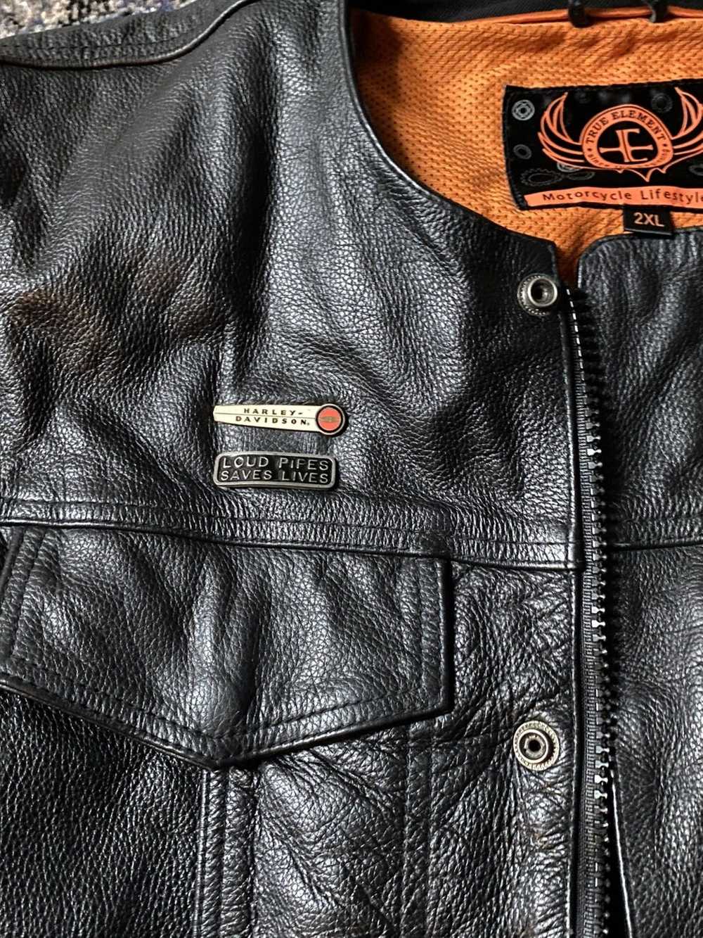 Leather Jacket × Vintage BIKERS Leather Vest Jack… - image 2
