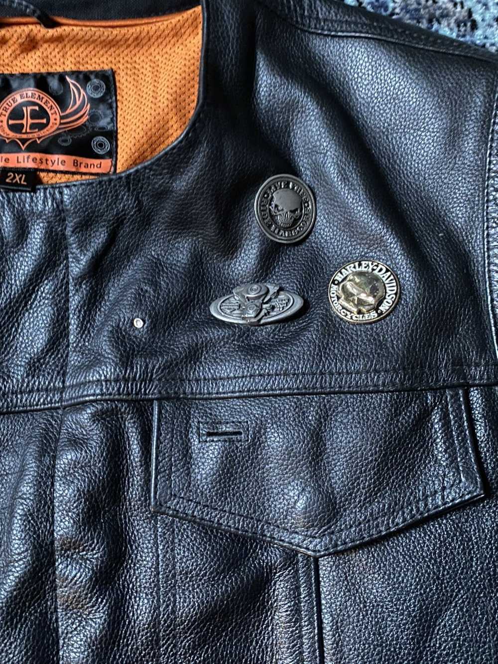 Leather Jacket × Vintage BIKERS Leather Vest Jack… - image 3