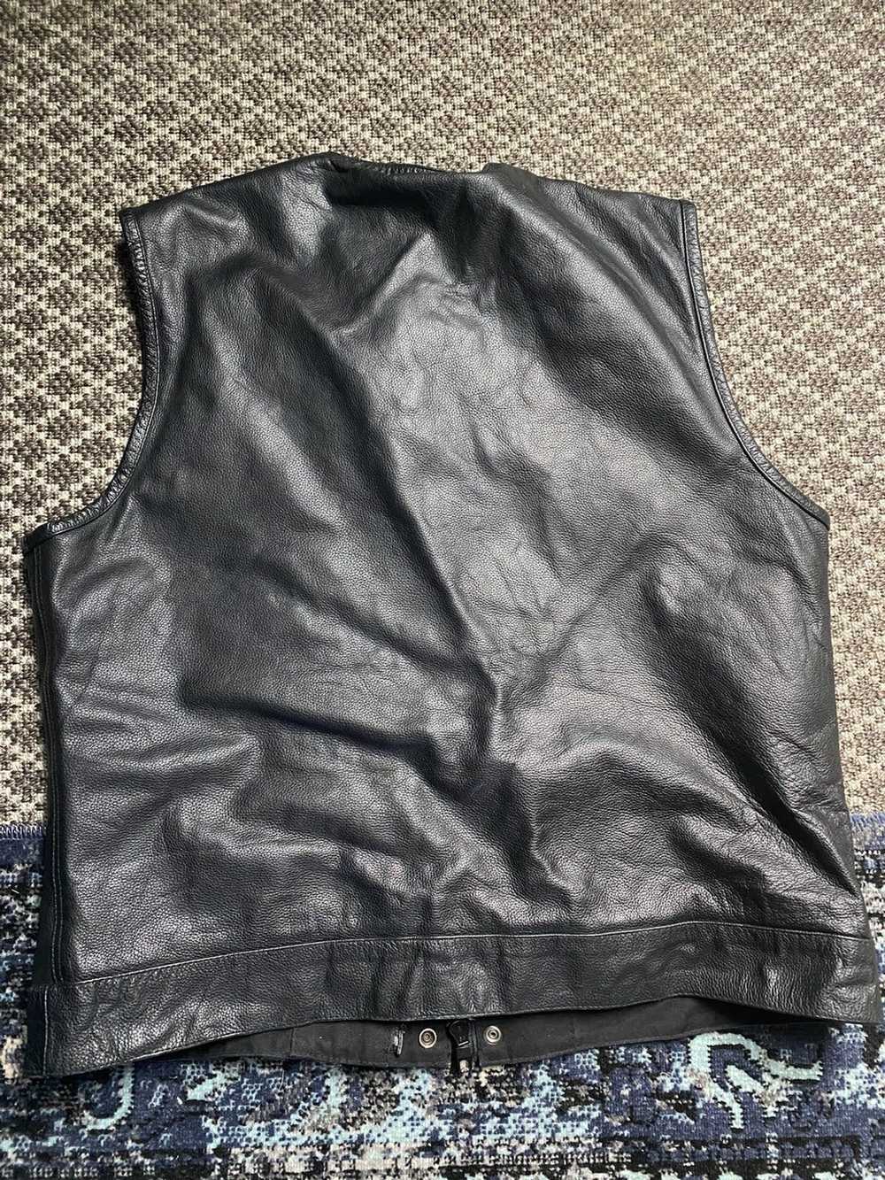 Leather Jacket × Vintage BIKERS Leather Vest Jack… - image 4