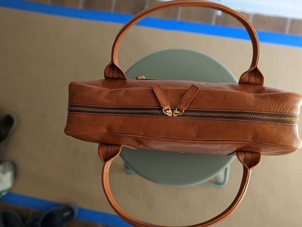 Designer Danny P Brown Leather Messenger Bag - image 4