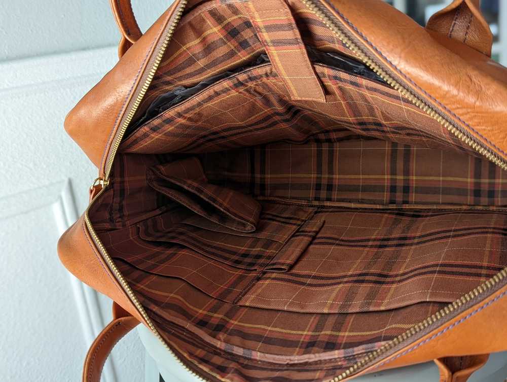 Designer Danny P Brown Leather Messenger Bag - image 5