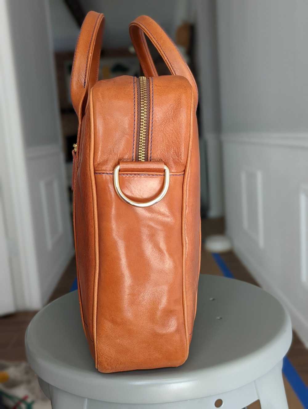 Designer Danny P Brown Leather Messenger Bag - image 8