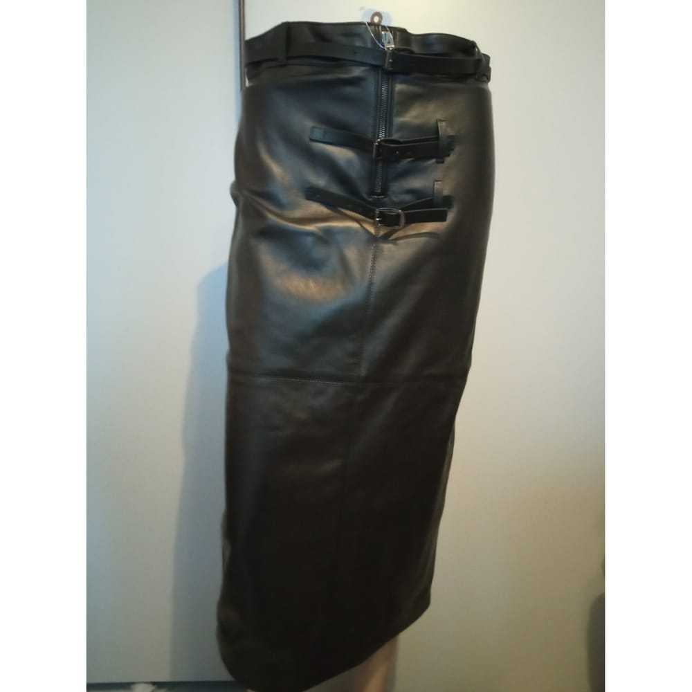 Tom Ford Leather mid-length skirt - image 8