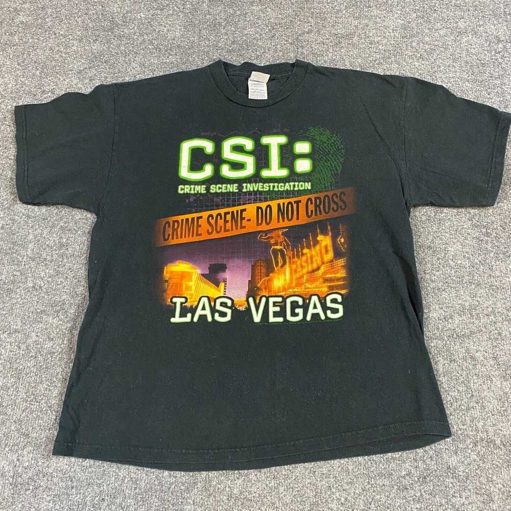 Vintage CSI Las Vegas T-shirt L Black Vintage Cot… - image 1