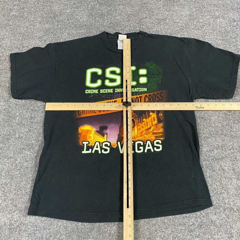 Vintage CSI Las Vegas T-shirt L Black Vintage Cot… - image 4