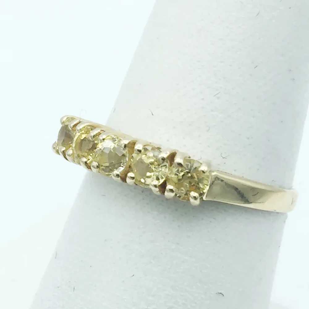 14K Yellow Sapphire Ring - image 2