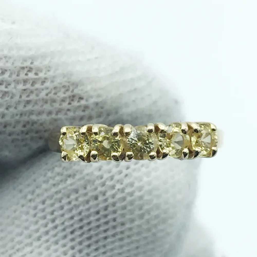 14K Yellow Sapphire Ring - image 5