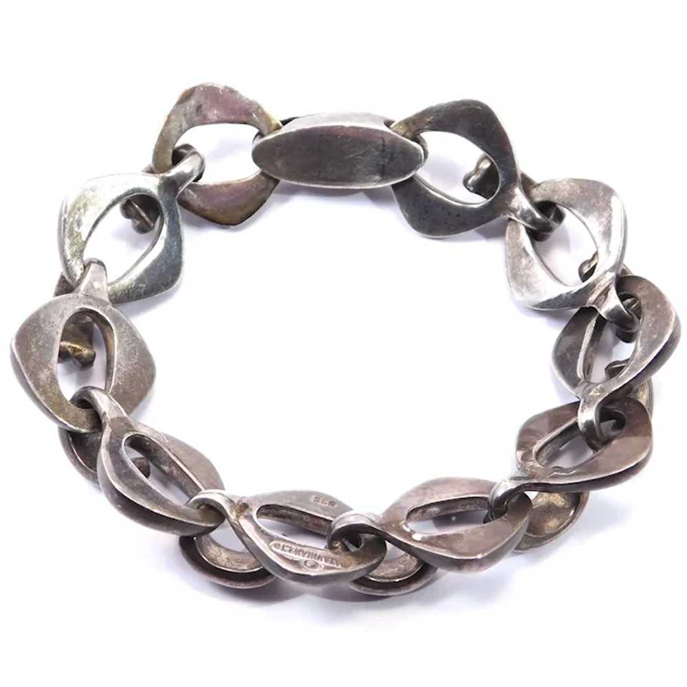 Signed Modernist Sterling Silver Bracelet Thomas … - image 5