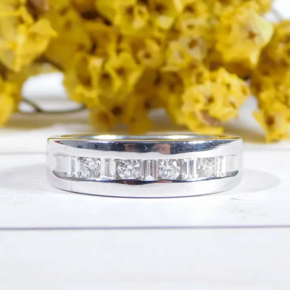 Men's .50ctw Diamond Wedding Band Ring 14K Gold - image 2