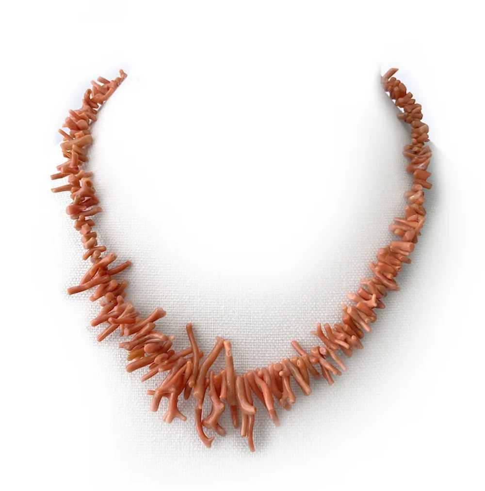 Pair (2) Genuine Branch Coral Necklaces, 1950s-19… - image 7