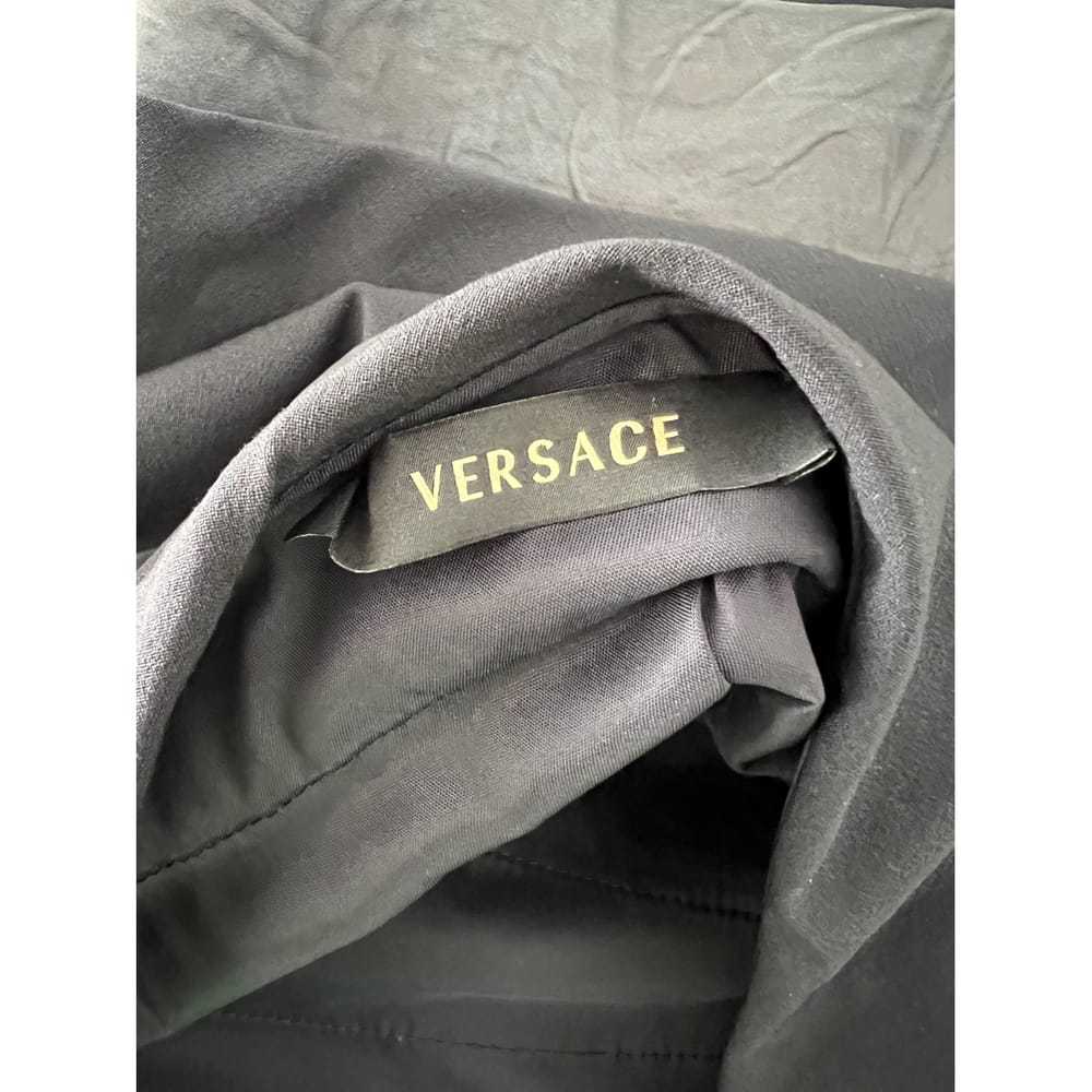 Versace Leather mini skirt - image 4