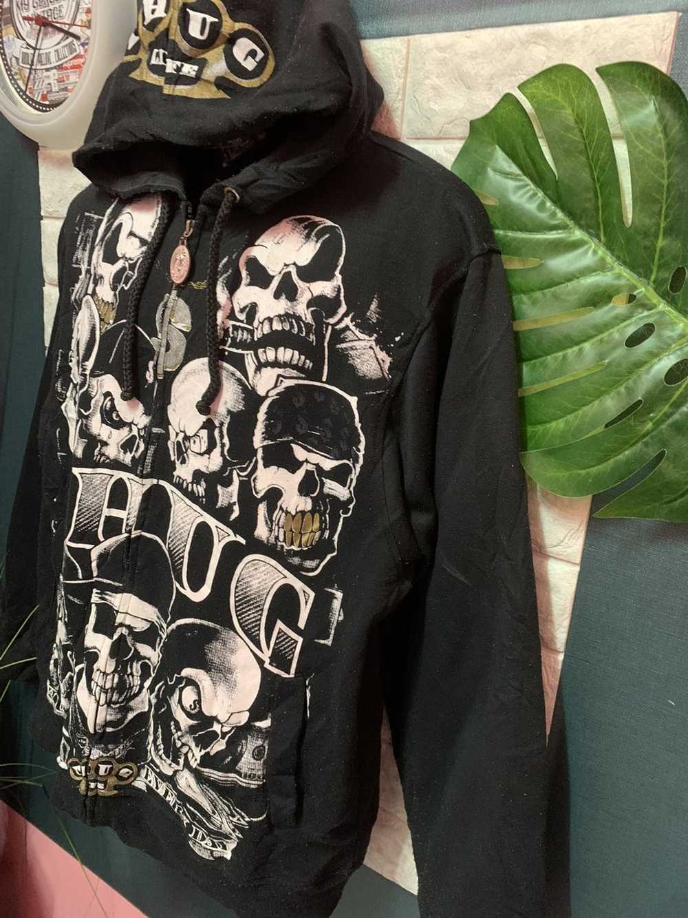 Skulls × Streetwear × Vintage RARE!! Sweater Hood… - image 2