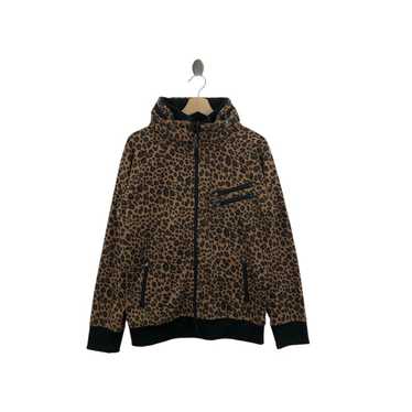 Vintage Pick!! Vtg DOUBLE FOCUS Leopard Hoodie Sw… - image 1