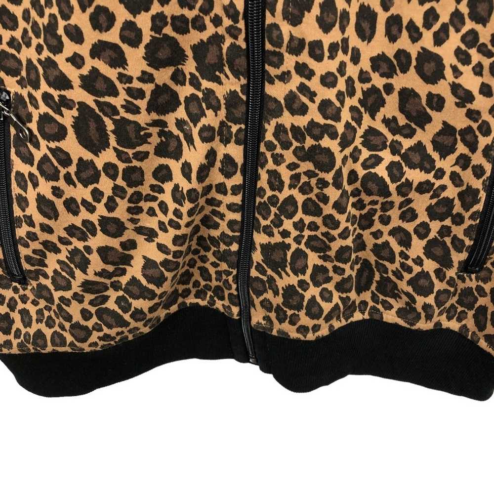 Vintage Pick!! Vtg DOUBLE FOCUS Leopard Hoodie Sw… - image 9