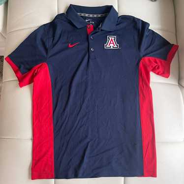 Nike University of Arizona Nike Dri-Fit collar sh… - image 1