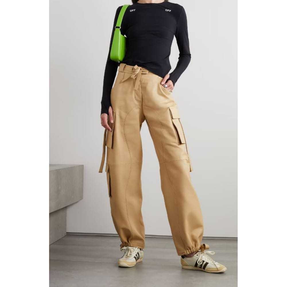 Off-White Leather trousers - image 8