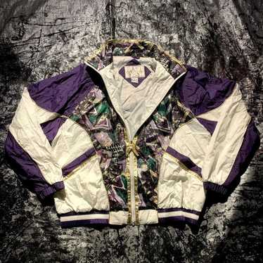 Streetwear × Vintage Vintage abstract windbreaker - image 1