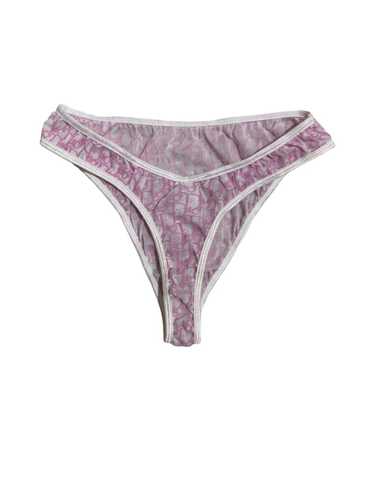 Vintage Christian Dior Intimates Purple Thong Panty Nylon Size