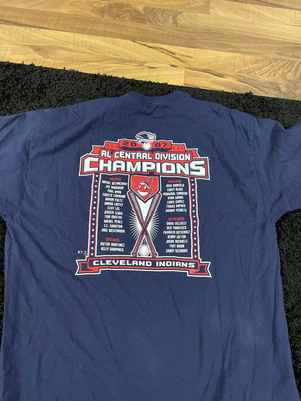 Vintage 2007 INDIANS DIVISION CHAMPS TEE - image 2