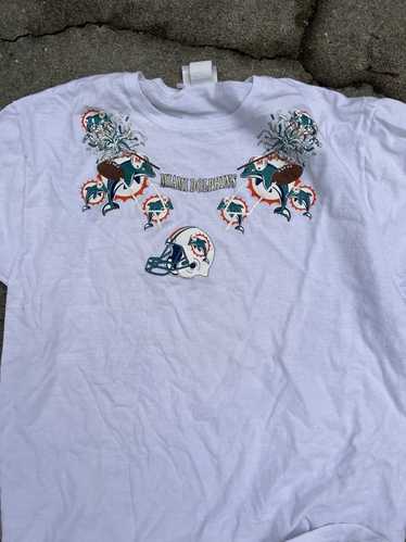 Miami Dolphins 1972 Perfect Season Crewneck T-Shirt from Homage. | Officially Licensed Vintage NFL Apparel from Homage Pro Shop.